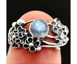 Floral - Rainbow Moonstone Ring size-6 SDR237811 R-1041, 5x5 mm