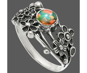 Floral - Ethiopian Opal Ring size-6 SDR237822 R-1041, 5x5 mm