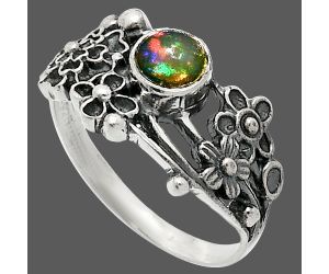 Floral - Ethiopian Opal Ring size-7 SDR237823 R-1041, 5x5 mm