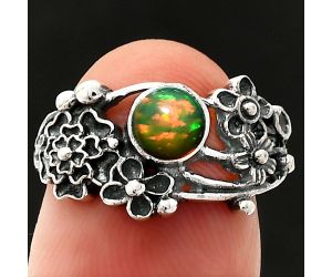 Floral - Ethiopian Opal Ring size-7 SDR237824 R-1041, 5x5 mm