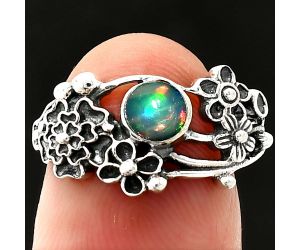 Floral - Ethiopian Opal Ring size-8 SDR237830 R-1041, 5x5 mm