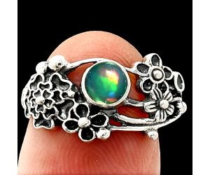 Floral - Ethiopian Opal Ring size-8 SDR237840 R-1041, 5x5 mm