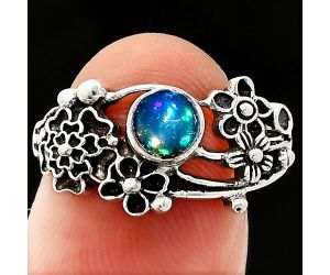 Floral - Ethiopian Opal Ring size-9 SDR237841 R-1041, 5x5 mm