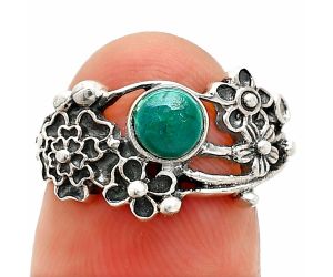 Floral - Azurite Chrysocolla Ring size-7 SDR237854 R-1041, 5x5 mm
