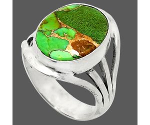 Copper Green Turquoise Ring size-8 SDR237855 R-1219, 12x16 mm