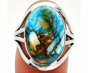 Spiny Oyster Turquoise Ring size-8 SDR237860 R-1219, 13x19 mm
