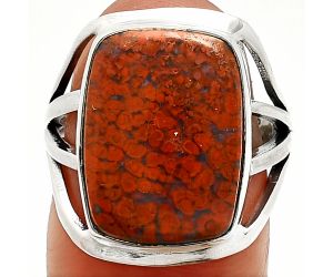 Red Moss Agate Ring size-7 SDR237868 R-1219, 12x16 mm
