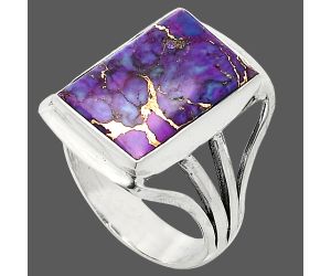 Copper Purple Turquoise Ring size-9 SDR237913 R-1219, 12x16 mm