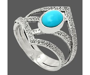 Sleeping Beauty Turquoise Ring size-8 SDR237961 R-1471, 6x8 mm