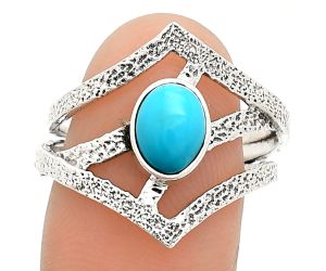 Sleeping Beauty Turquoise Ring size-9 SDR237968 R-1471, 6x8 mm
