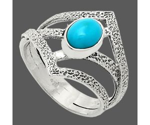 Sleeping Beauty Turquoise Ring size-9 SDR237968 R-1471, 6x8 mm