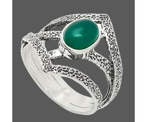 Green Onyx Ring size-7 SDR237969 R-1471, 6x8 mm