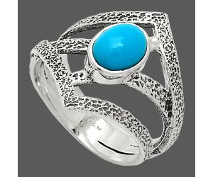 Sleeping Beauty Turquoise Ring size-7 SDR237978 R-1471, 6x8 mm