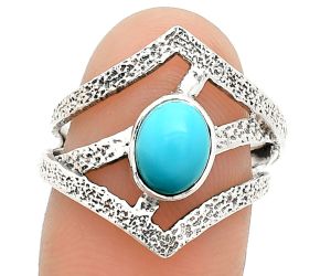 Sleeping Beauty Turquoise Ring size-7 SDR237984 R-1471, 6x8 mm