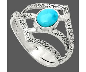 Sleeping Beauty Turquoise Ring size-9 SDR237988 R-1471, 6x8 mm