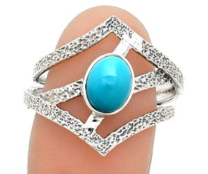 Sleeping Beauty Turquoise Ring size-9 SDR237989 R-1471, 6x8 mm