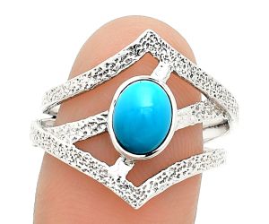 Sleeping Beauty Turquoise Ring size-9 SDR237991 R-1471, 6x8 mm