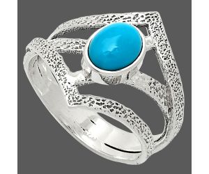 Sleeping Beauty Turquoise Ring size-9 SDR237991 R-1471, 6x8 mm