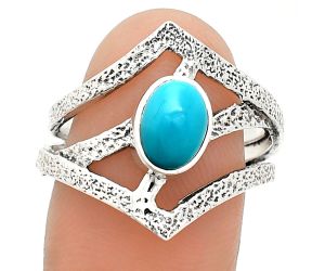 Sleeping Beauty Turquoise Ring size-9 SDR237992 R-1471, 6x8 mm