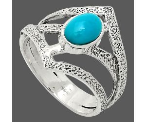 Sleeping Beauty Turquoise Ring size-9 SDR237992 R-1471, 6x8 mm