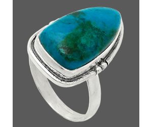 Azurite Chrysocolla Ring size-9 SDR238019 R-1175, 11x20 mm