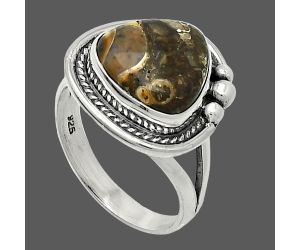 Turtella Jasper Ring size-7 SDR238032 R-1148, 11x11 mm
