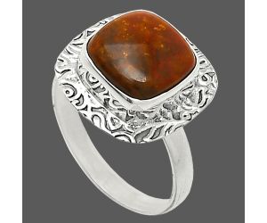 Red Moss Agate Ring size-8.5 SDR238033 R-1649, 11x11 mm