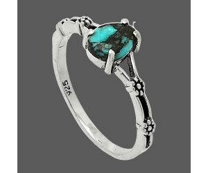 Lucky Charm Tibetan Turquoise Ring size-6 SDR238053 R-1720, 4x6 mm
