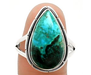Azurite Chrysocolla Ring size-10 SDR238059 R-1012, 12x20 mm