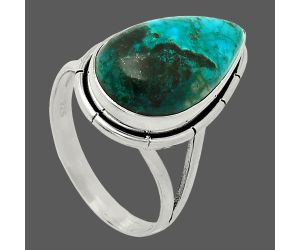Azurite Chrysocolla Ring size-10 SDR238059 R-1012, 12x20 mm