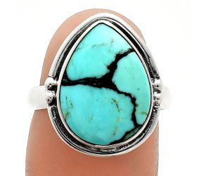 Lucky Charm Tibetan Turquoise Ring size-7 SDR238060 R-1175, 11x15 mm