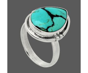 Lucky Charm Tibetan Turquoise Ring size-7 SDR238060 R-1175, 11x15 mm