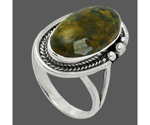 Rhyolite - Rainforest Jasper Ring size-10 SDR238063 R-1148, 10x19 mm