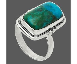 Azurite Chrysocolla Ring size-7 SDR238067 R-1175, 9x16 mm