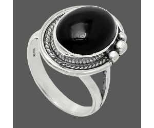 Black Onyx Ring size-7 SDR238071 R-1148, 10x14 mm