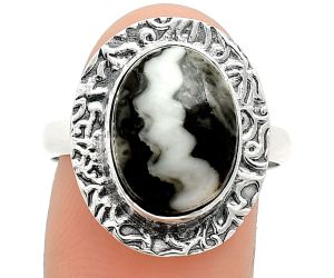 Mexican Cabbing Fossil Ring size-9 SDR238072 R-1649, 10x14 mm