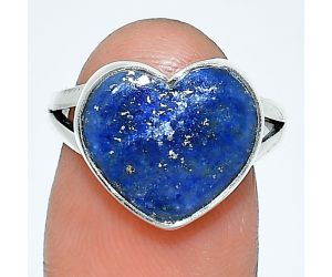 Heart - Lapis Lazuli Ring size-7 SDR238096 R-1073, 13x14 mm