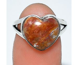 Heart - Rare Cady Mountain Agate Ring size-7 SDR238112 R-1073, 12x13 mm