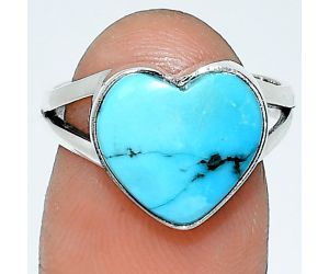 Heart - Natural Rare Turquoise Nevada Aztec Mt Ring size-7 SDR238115 R-1073, 12x12 mm