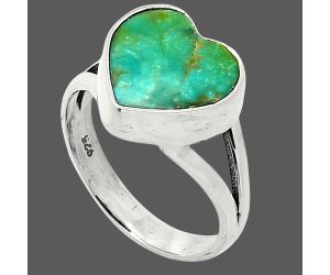 Heart - Natural Rare Turquoise Nevada Aztec Mt Ring size-7 SDR238132 R-1073, 12x12 mm