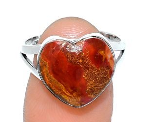 Heart - Rare Cady Mountain Agate Ring size-9 SDR238152 R-1073, 13x14 mm