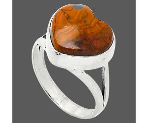 Heart - Rare Cady Mountain Agate Ring size-8 SDR238171 R-1073, 13x14 mm