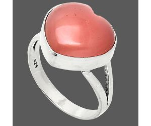 Heart - Guava Quartz Ring size-9 SDR238175 R-1073, 14x15 mm