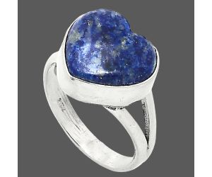 Heart - Lapis Lazuli Ring size-7 SDR238178 R-1073, 12x13 mm