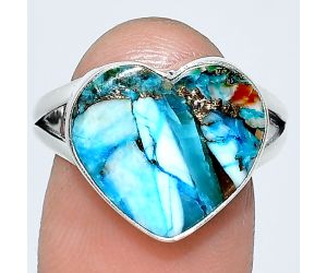 Heart - Spiny Oyster Turquoise Ring size-9 SDR238186 R-1073, 14x15 mm