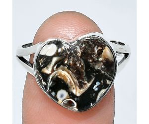 Heart - Turtella Jasper Ring size-9.5 SDR238190 R-1073, 14x14 mm