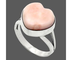 Heart - Pink Opal Ring size-9 SDR238192 R-1073, 14x14 mm