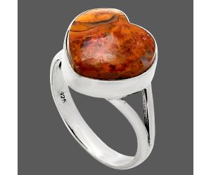 Heart - Rare Cady Mountain Agate Ring size-9.5 SDR238194 R-1073, 14x14 mm