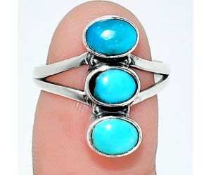 Natural Rare Turquoise Nevada Aztec Mt Ring size-7 SDR238207 R-1263, 5x7 mm