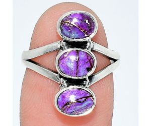 Copper Purple Turquoise Ring size-6 SDR238208 R-1263, 5x7 mm